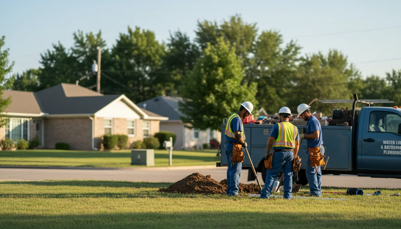 Residential water line and bathroom plumbing service in Urania, LA